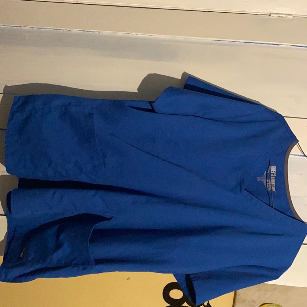 SET-Greys anatomy royal blue scrub set